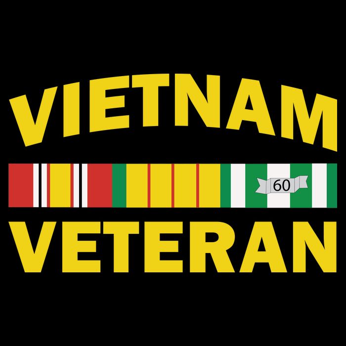 Vietnam Veteran Flag Logo Drawstring Bag