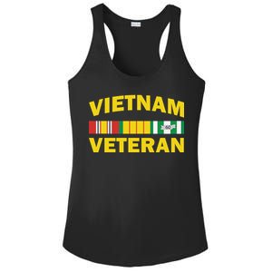 Vietnam Veteran Flag Logo Ladies PosiCharge Competitor Racerback Tank