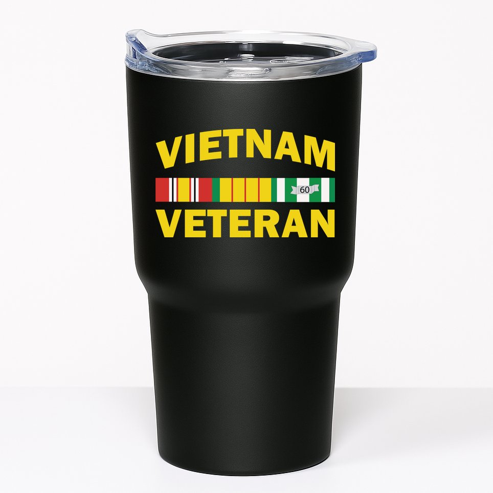Vietnam Veteran Flag Logo Tumbler