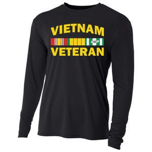 Vietnam Veteran Flag Logo Cooling Performance Long Sleeve Crew