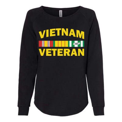 Vietnam Veteran Flag Logo Womens California Wash Sweatshirt