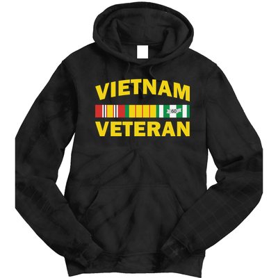 Vietnam Veteran Flag Logo Tie Dye Hoodie