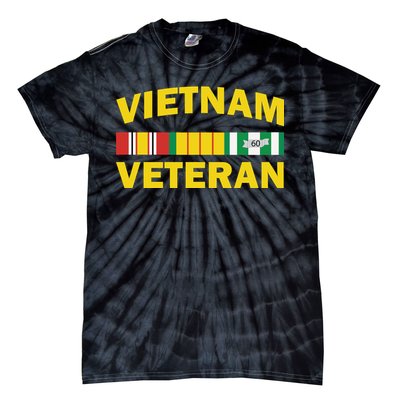 Vietnam Veteran Flag Logo Tie-Dye T-Shirt