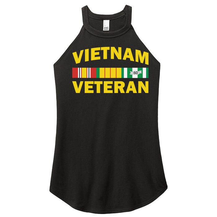 Vietnam Veteran Flag Logo Women's Perfect Tri Rocker Tank