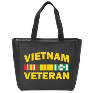 Vietnam Veteran Flag Logo Zip Tote Bag