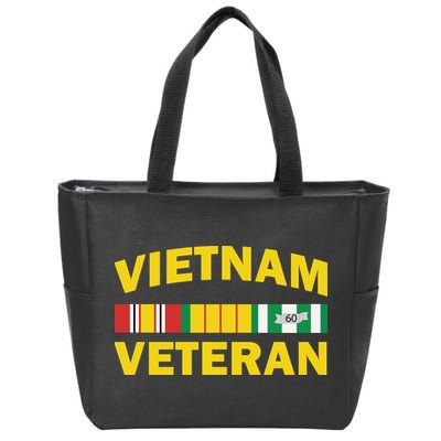 Vietnam Veteran Flag Logo Zip Tote Bag