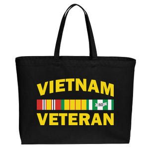 Vietnam Veteran Flag Logo Cotton Canvas Jumbo Tote