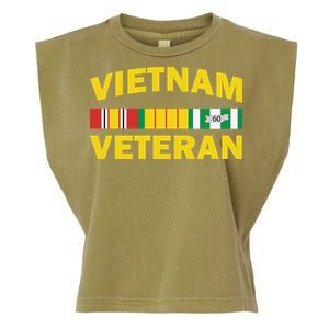 Vietnam Veteran Flag Logo Garment-Dyed Women's Muscle Tee