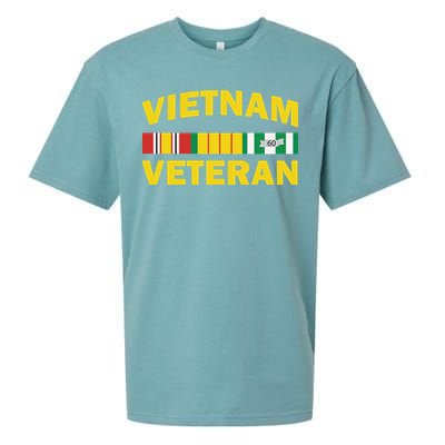 Vietnam Veteran Flag Logo Sueded Cloud Jersey T-Shirt