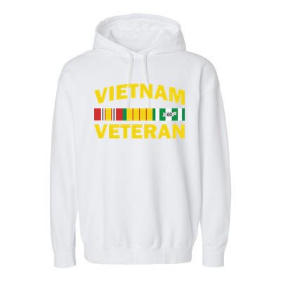 Vietnam Veteran Flag Logo Garment-Dyed Fleece Hoodie