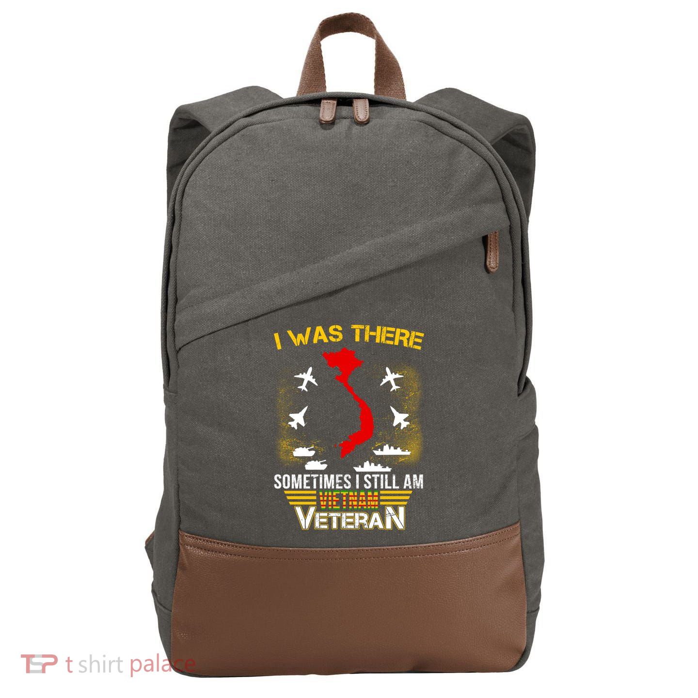 Vietnam Veteran I Was There Cotton Canvas Backpack