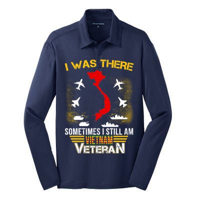 Vietnam Veteran I Was There Silk Touch Performance Long Sleeve Polo