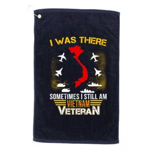 Vietnam Veteran I Was There Platinum Collection Golf Towel