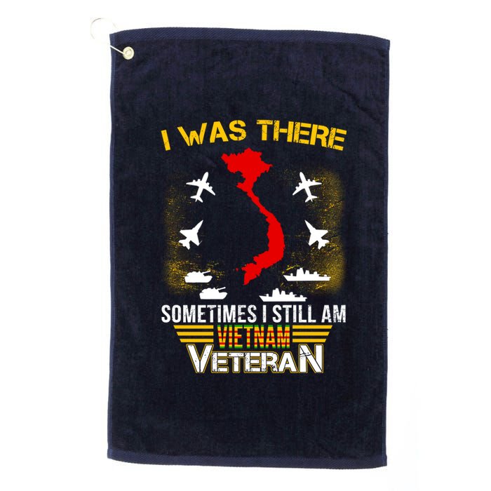 Vietnam Veteran I Was There Platinum Collection Golf Towel