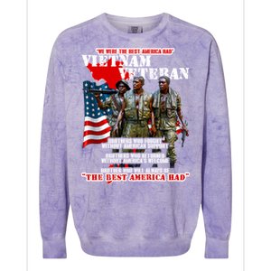 Vietnam Veteran The Best America Had Colorblast Crewneck Sweatshirt