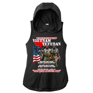 Vietnam Veteran The Best America Had Ladies PosiCharge Tri-Blend Wicking Draft Hoodie Tank