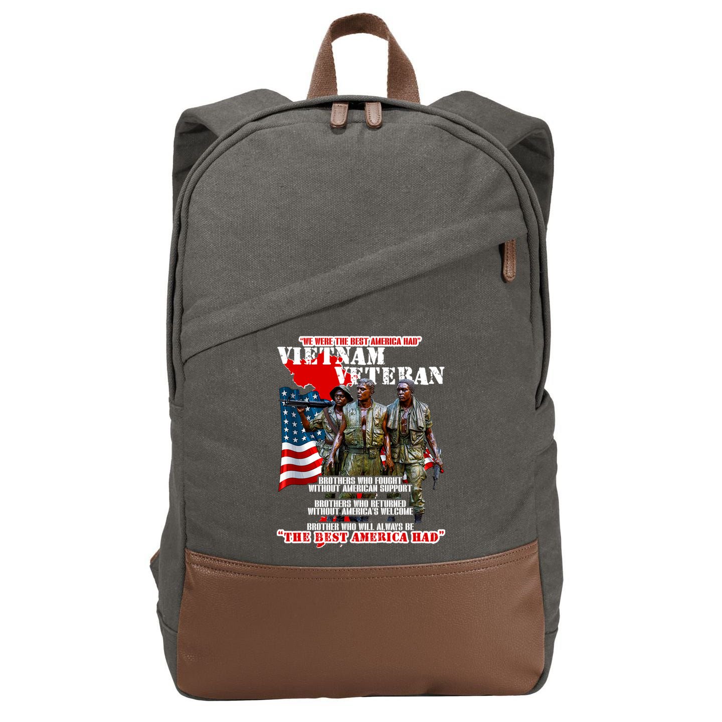 Vietnam Veteran The Best America Had Cotton Canvas Backpack