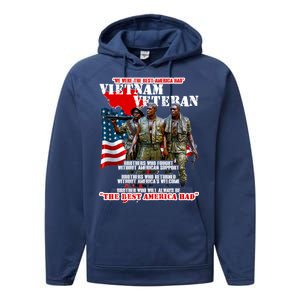 Vietnam Veteran The Best America Had Performance Fleece Hoodie