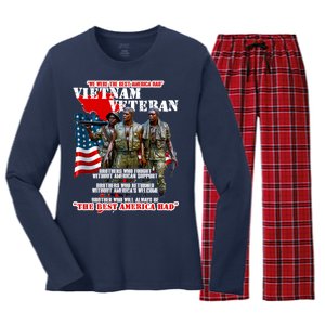 Vietnam Veteran The Best America Had Women's Long Sleeve Flannel Pajama Set 