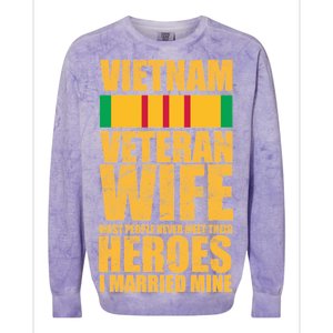 Vietnam Veteran Wife Colorblast Crewneck Sweatshirt