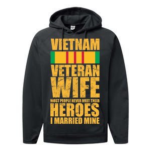 Vietnam Veteran Wife Performance Fleece Hoodie