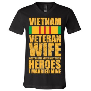 Vietnam Veteran Wife V-Neck T-Shirt