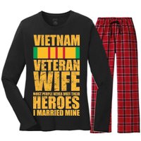 Vietnam Veteran Wife Women's Long Sleeve Flannel Pajama Set 