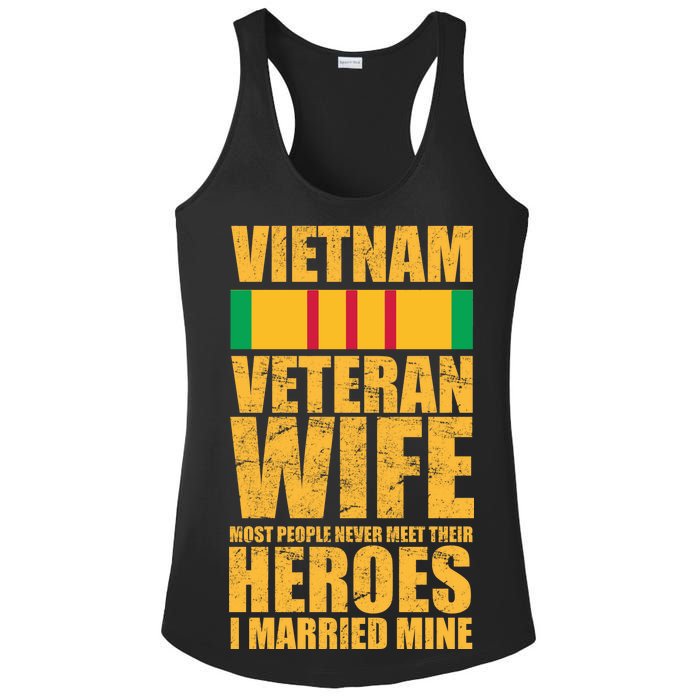 Vietnam Veteran Wife Ladies PosiCharge Competitor Racerback Tank