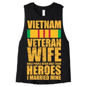 Vietnam Veteran Wife Women's Racerback Cropped Tank