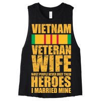 Vietnam Veteran Wife Women's Racerback Cropped Tank