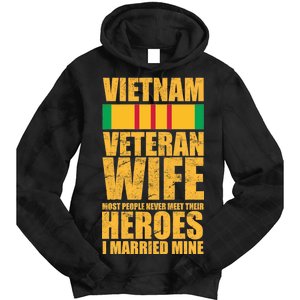 Vietnam Veteran Wife Tie Dye Hoodie