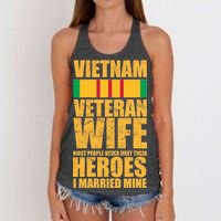 Vietnam Veteran Wife Women's Knotted Racerback Tank