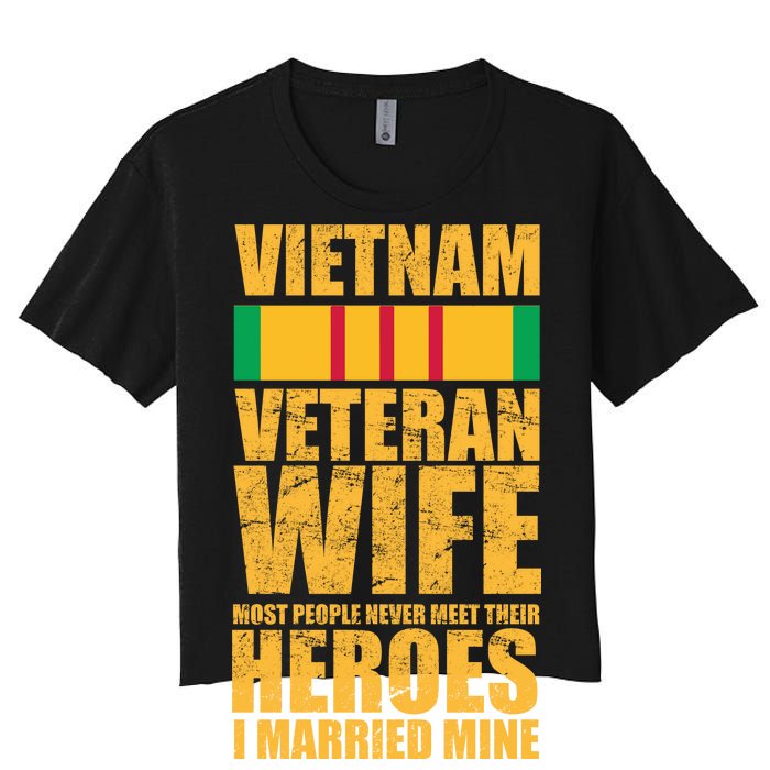 Vietnam Veteran Wife Women's Crop Top Tee