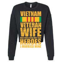 Vietnam Veteran Wife Cropped Pullover Crew