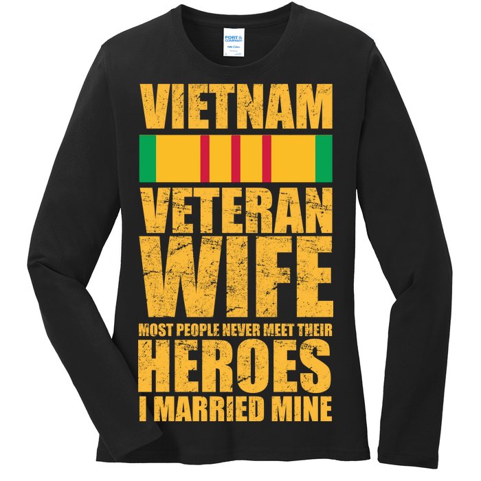 Vietnam Veteran Wife Ladies Long Sleeve Shirt