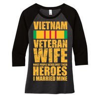 Vietnam Veteran Wife Women's Tri-Blend 3/4-Sleeve Raglan Shirt