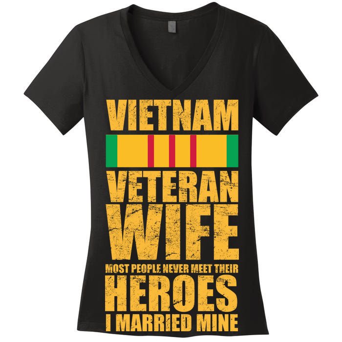 Vietnam Veteran Wife Women's V-Neck T-Shirt