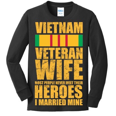 Vietnam Veteran Wife Kids Long Sleeve Shirt