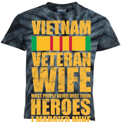 Vietnam Veteran Wife Kids Tie-Dye T-Shirt