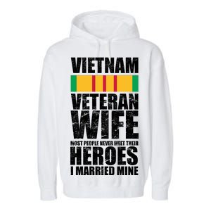 Vietnam Veteran Wife Garment-Dyed Fleece Hoodie