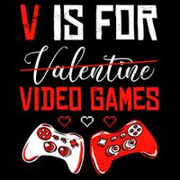 V Is For Video Games Anti Valentine's Day Game Lover Gift City Backpack