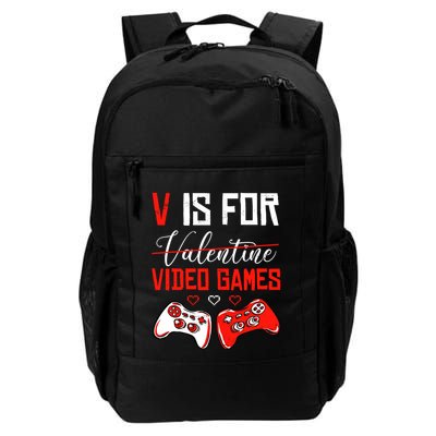 V Is For Video Games Anti Valentine's Day Game Lover Gift Backpack