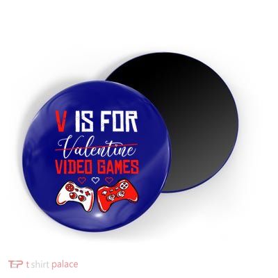 V Is For Video Games Anti Valentine's Day Game Lover Gift Magnet