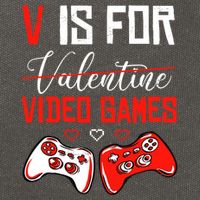 V Is For Video Games Anti Valentine's Day Game Lover Gift Cotton Canvas Backpack