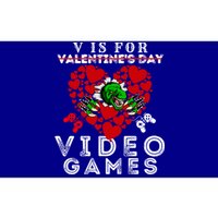 V Is For Video Games Valentines Day Dinosaurs Gift Bumper Sticker