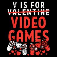V Is For Video Games Funny Valentines Day Gamer Impact Tech Backpack