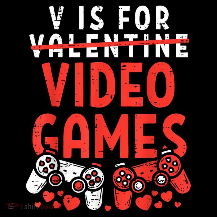 V Is For Video Games Funny Valentines Day Gamer 7-Panel Snapback Hat