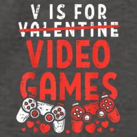V Is For Video Games Funny Valentines Day Gamer Vector Backpack