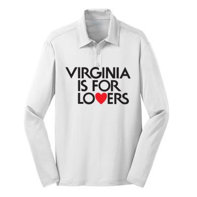 Virginia Is For Lovers Love Gift Virginia State Silk Touch Performance Long Sleeve Polo