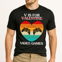V Is For Valentine Video Games Retro Sunset Heart Performance Shirt